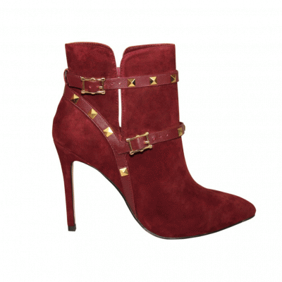 Jodie Red Suede High Heel Boot