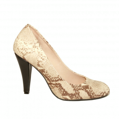 Edith Snake Print Court Shoe