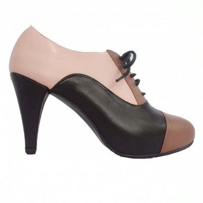 Halle Pink and Chocolate Brown Brogues