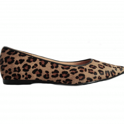 Georgia Beige Leopard Hair Flats