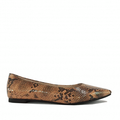 Aaliyah Snakeskin Ballet Pumps 