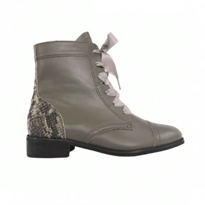 Sophie Grey Biker Boots